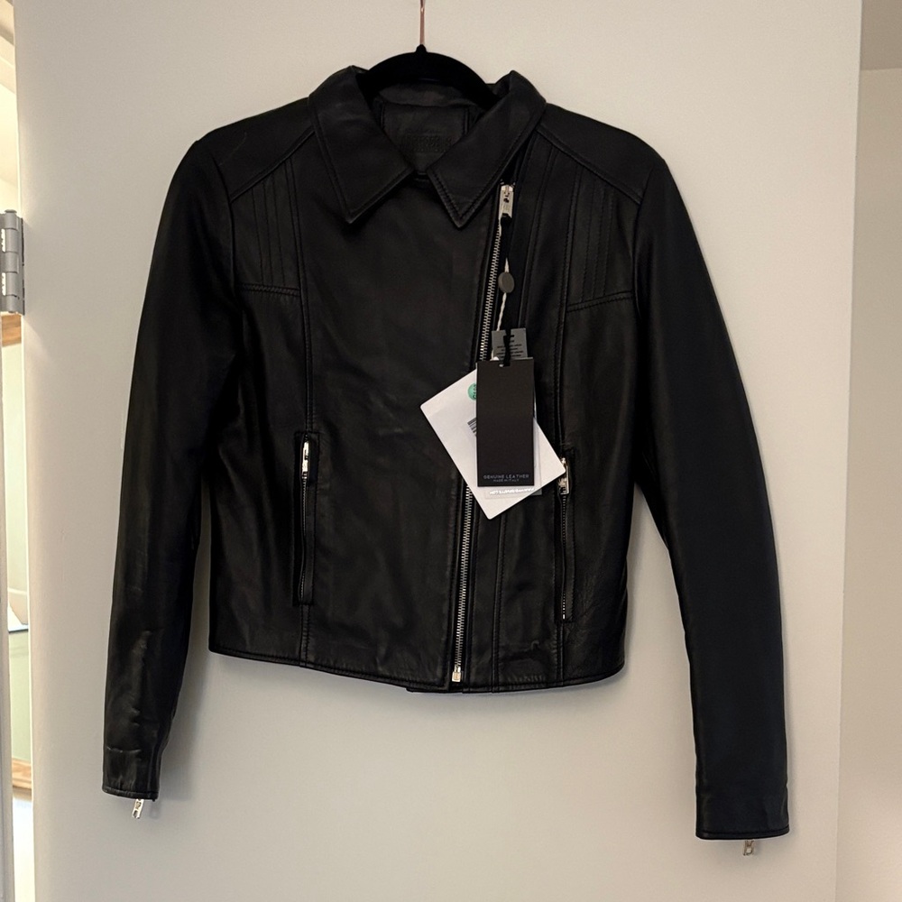 Masterpelle Genuine Leather Black Leather Women's Biker Jacket